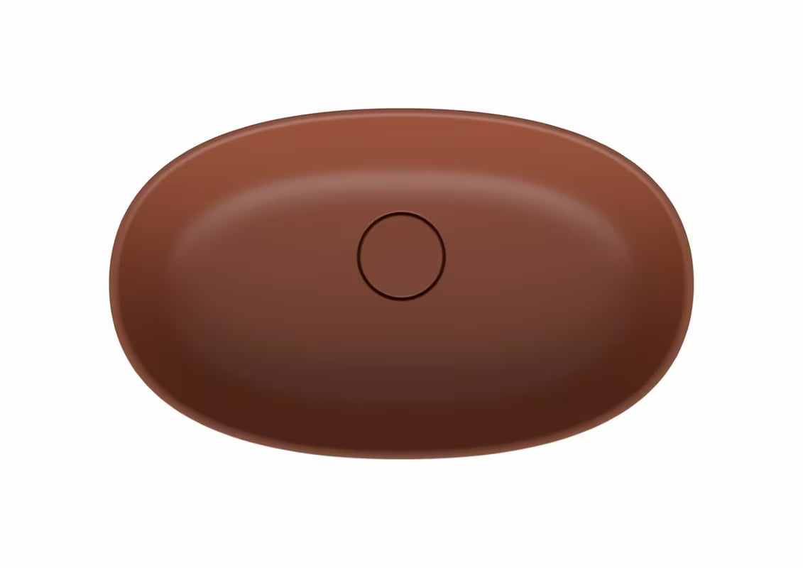 SAT Aula umivalnik na ploščo od lijevanog mramora u boji cooper brown, 60x36 cm