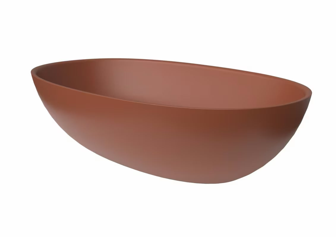 SAT Aula umivalnik na ploščo od lijevanog mramora u boji cooper brown, 60x36 cm