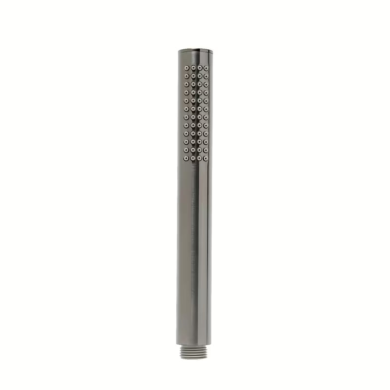 Ročna prha SAT Aurum v brušeni površinski obdelavi gun metal z okroglim minimalističnim dizajnom.