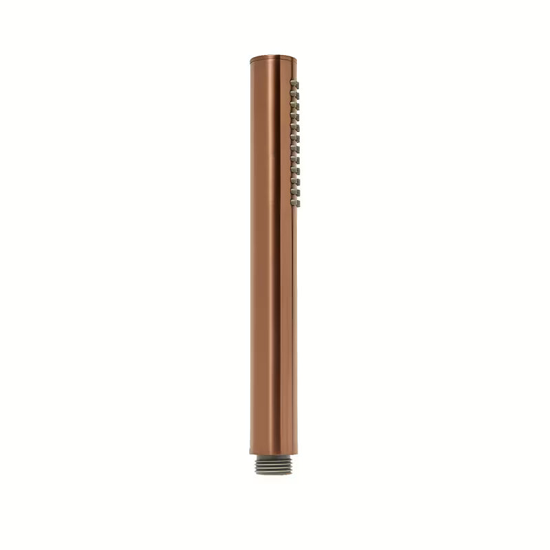 Ročna prha SAT Aurum v izvedbi rose gold brushed z okroglim dizajnom in ergonomskim ročajem.