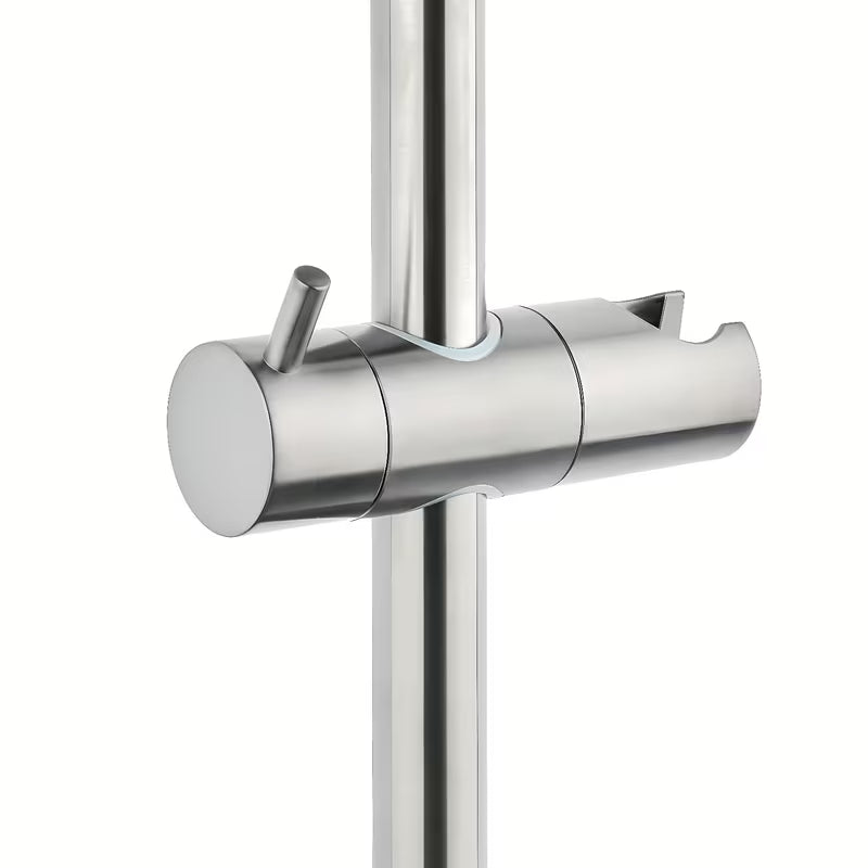Tušni sistem SAT Aurum s termostatsko armaturo v brušeni gun metal izvedbi z nadglavno in ročno prho.