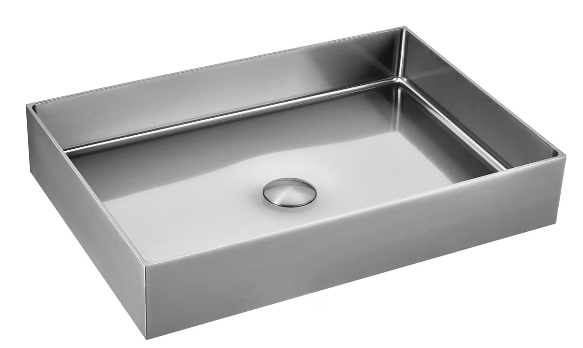 SAT Aurum umivalnik na ploščo od nehrđajućeg čelika u inox boji, dimenzija 55 x 38 cm