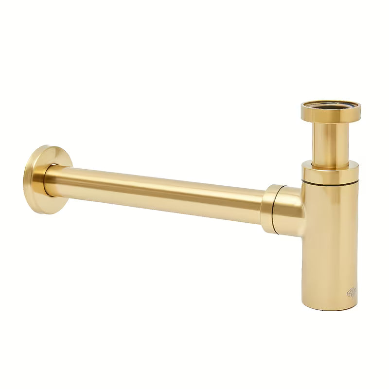 Sifon za Umivalnik SAT Aurum u sjajnoj zlatnoj boji, okruglog dizajna i s priključkom DN32