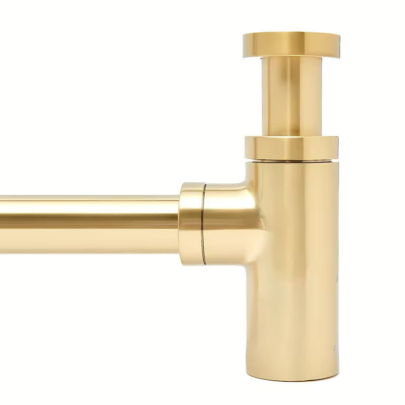 Sifon za Umivalnik SAT Aurum u sjajnoj zlatnoj boji, okruglog dizajna i s priključkom DN32