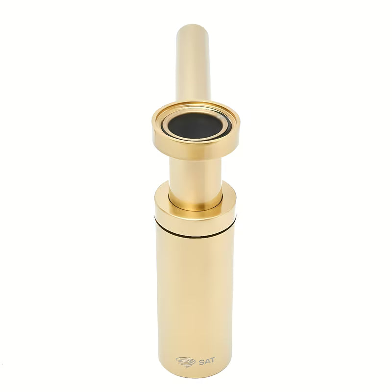 Sifon za Umivalnik SAT Aurum u sjajnoj zlatnoj boji, okruglog dizajna i s priključkom DN32