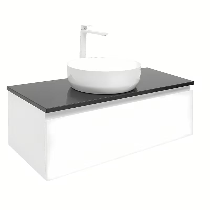 Bela viseča kopalniška omarica SAT B-Way 1 s pokrivno ploščo, 99x45x30 cm