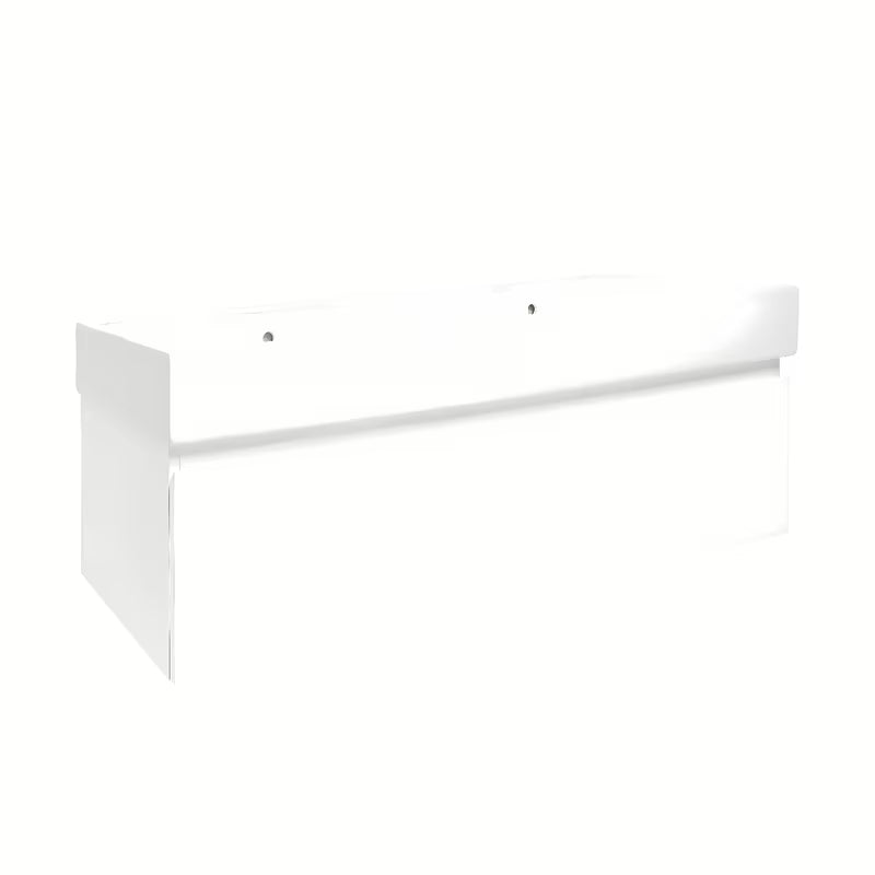 Viseča kopalniška omarica SAT B-Way 1 s keramičnim dvojnim umivalnikom v beli sijajni izvedbi