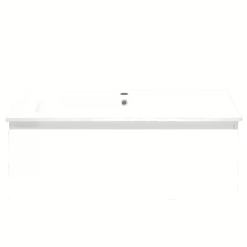 Viseča kopalniška omarica SAT B-Way 1 s keramičkim umivaonikom u bijeloj boji sa sjajnom završnom obradom