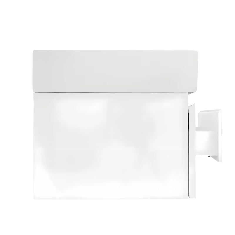 Viseča kopalniška omarica SAT B-Way 1 s keramičkim dvostrukim umivaonikom u sjajnoj bijeloj boji