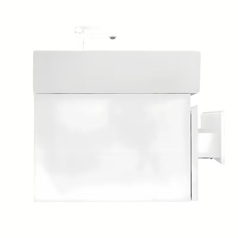 Viseča kopalniška omarica SAT B-Way 1 s keramičkim dvostrukim umivaonikom u sjajnoj bijeloj boji