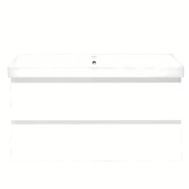 Viseča kopalniška omarica s keramičkim umivaonikom SAT B-Way 1 u bijeloj sjajnoj boji