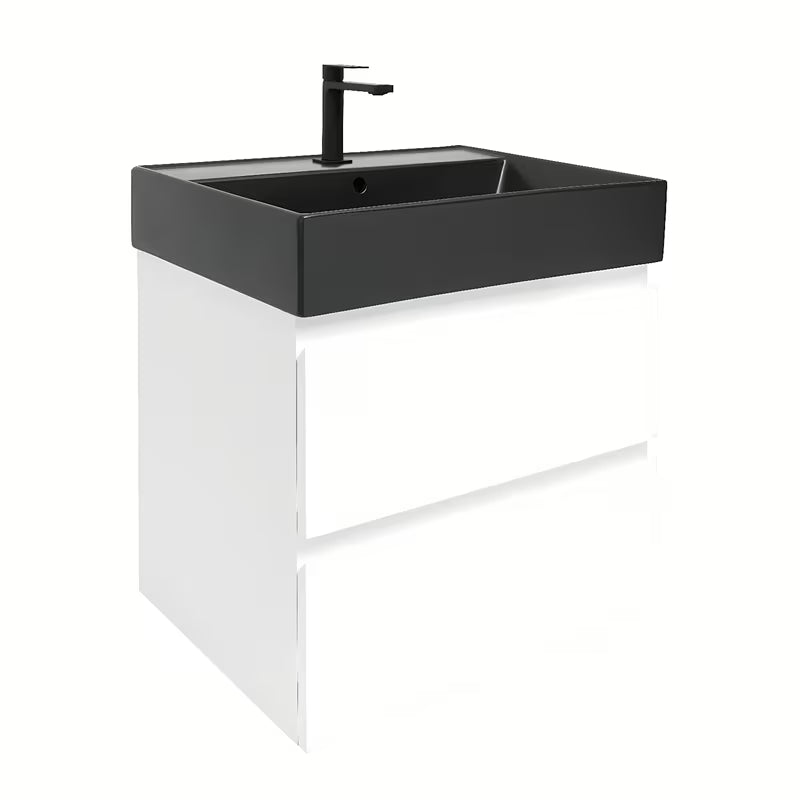 Viseča kopalniška omarica z umivalnikom SAT B-Way 1 u bijelom sjaju