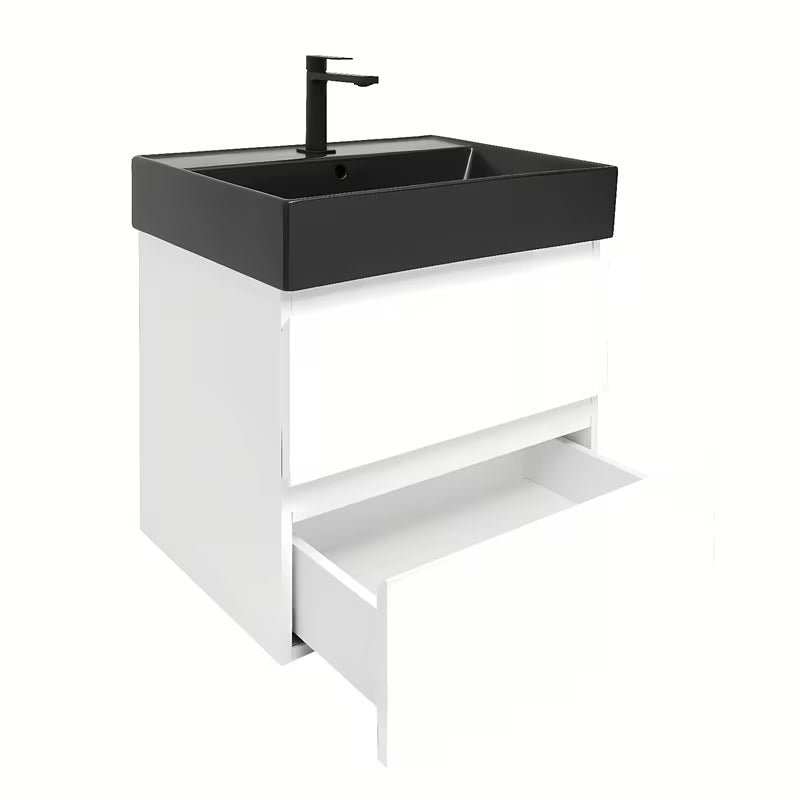 Viseča kopalniška omarica z umivalnikom SAT B-Way 1 u bijelom sjaju