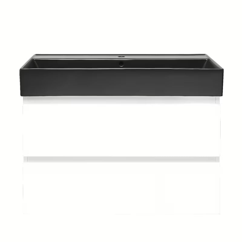 Viseča kopalniška omarica s keramičkim umivaonikom SAT B-Way 1 u sjajnoj bijeloj boji, 79x50x45 cm.