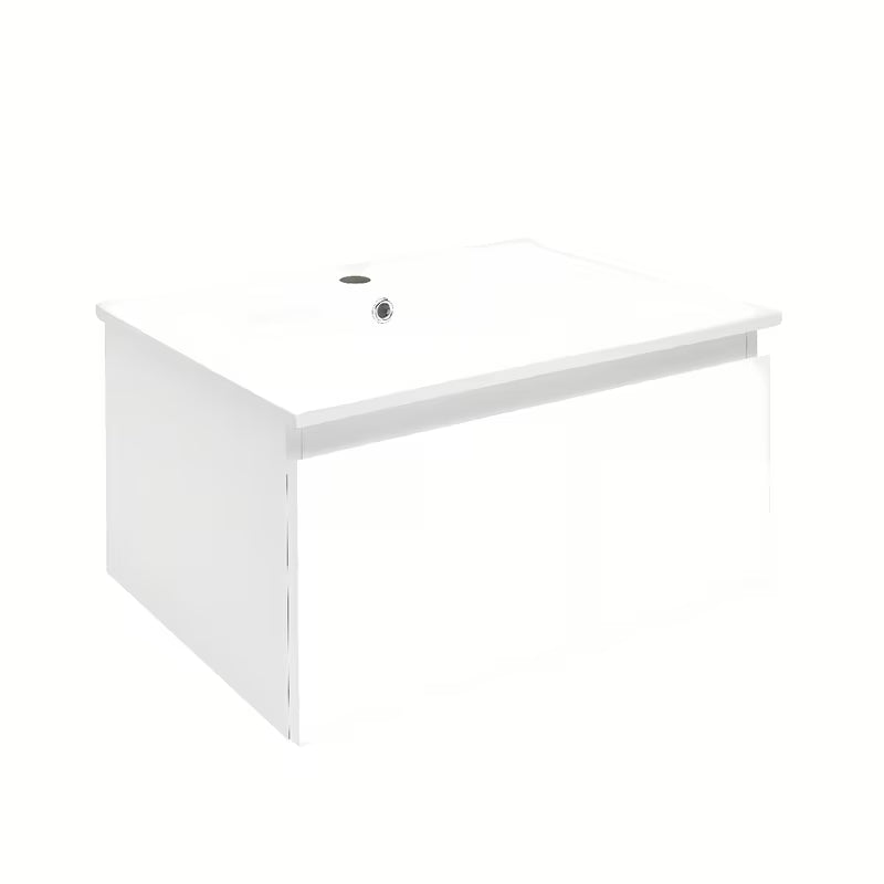 Viseča kopalniška omarica s keramičkim umivaonikom SAT B-Way 1 u sjajnoj bijeloj boji