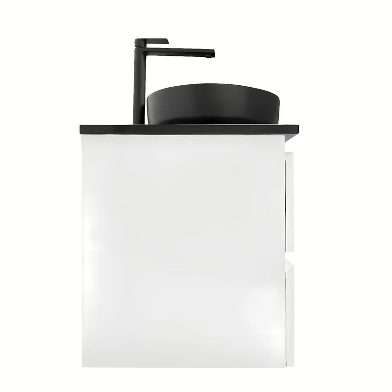 Viseča kopalniška omarica z umivalnikom SAT B-Way v beli sijajni izvedbi 119x45x50 cm