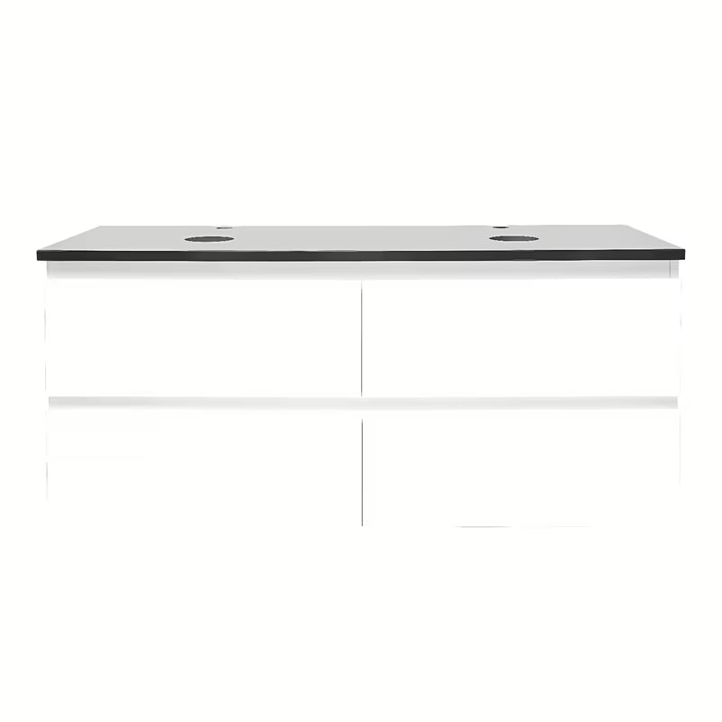 Viseča kopalniška omarica SAT B-Way u sjajno bijeloj boji s pokrivno ploščo