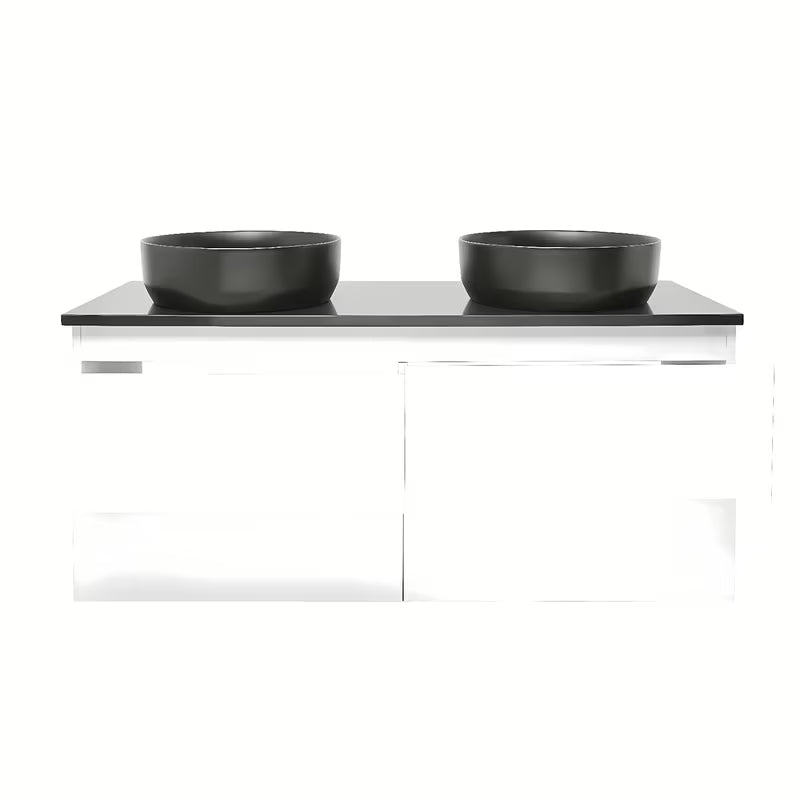 Viseča kopalniška omarica SAT B-Way u bijeloj boji sa sjajnom završnom obradom s pokrivno ploščo