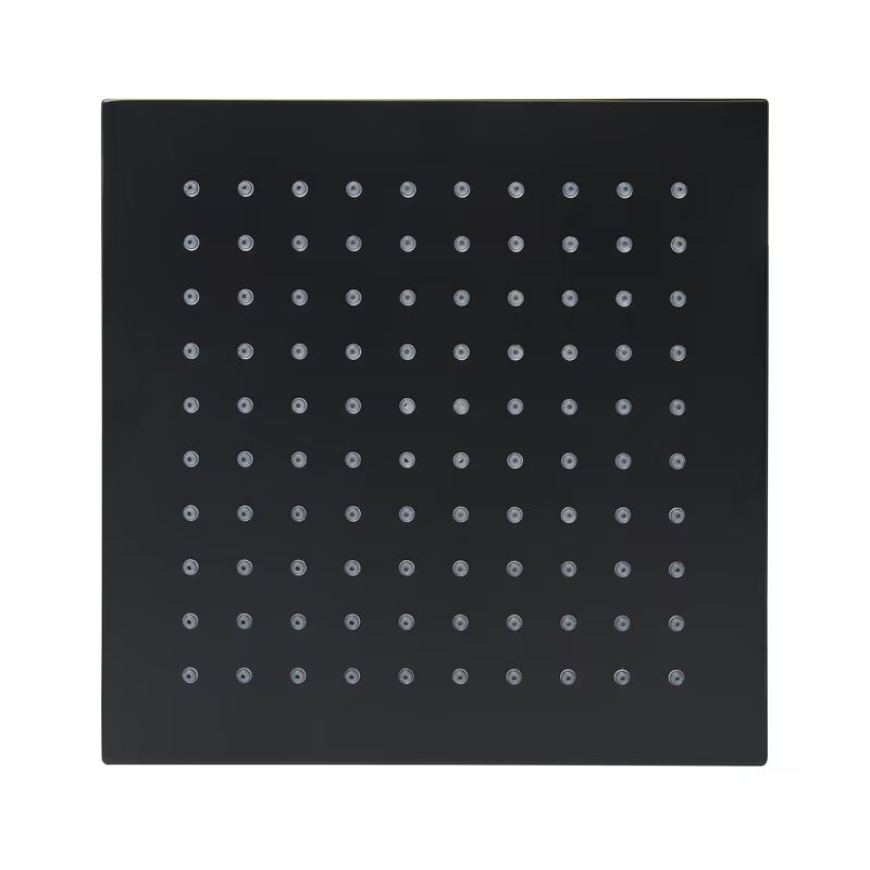 Kvadratna nadglavna prha SAT B-Way 20x20 cm v mat črni barvi s kovinsko izvedbo