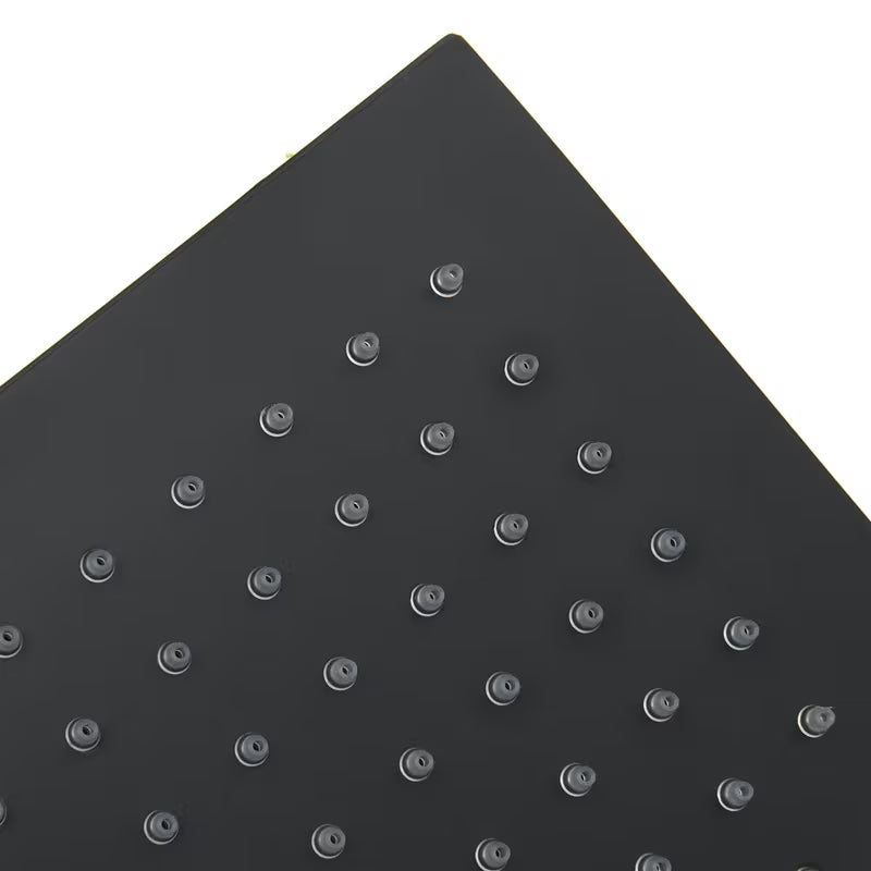 Kvadratna nadglavna prha SAT B-Way 20x20 cm v mat črni barvi s kovinsko izvedbo