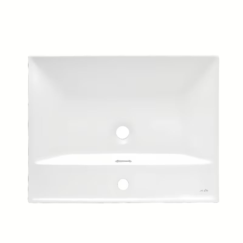 Za Kopalniško Pohištvo keramični umivalnik SAT B-Way 60,5x46,5 cm v mat beli barvi z odprtino pro za armaturo na sredini