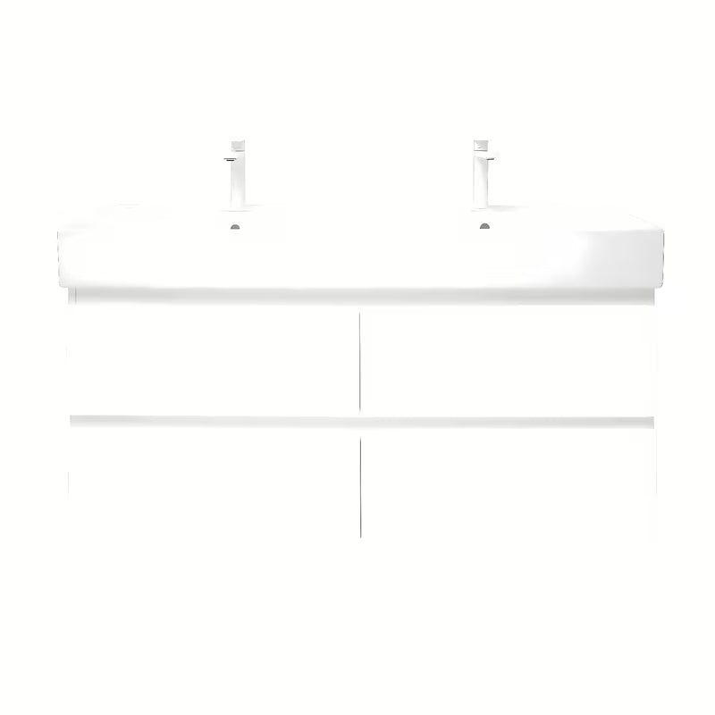 Viseča kopalniška omarica z umivalnikom SAT B-Way u bijeloj sjajnoj boji