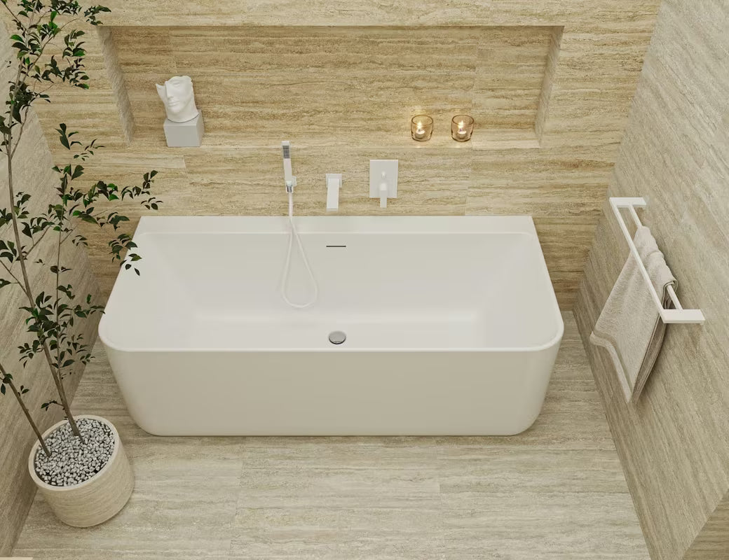 Ručni tuš ročka SAT B-Way u mat bijeloj boji s jednim mlazom