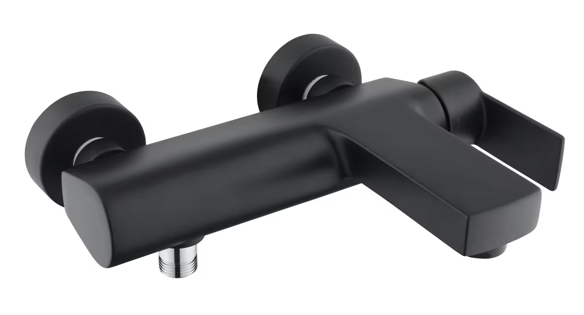 Enoročna kada i armatura za tuš SAT by Paffoni B-Way u mat crnoj boji