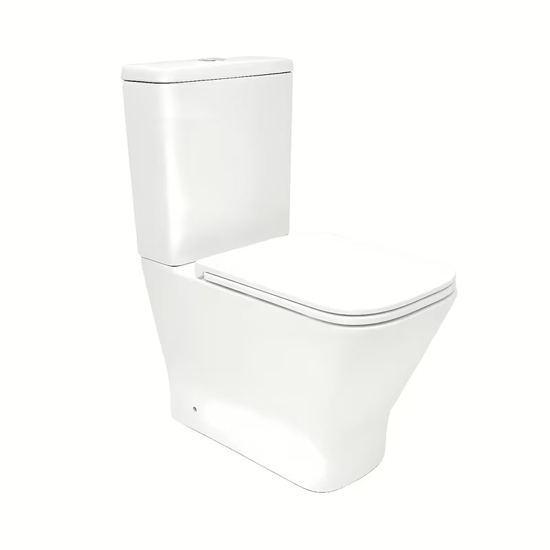 Bijeli WC monoblok SAT B-Way s vrtložnim ispiranjem, vodokotlićem i sjedalom sa mehko Zapiranje Soft Close