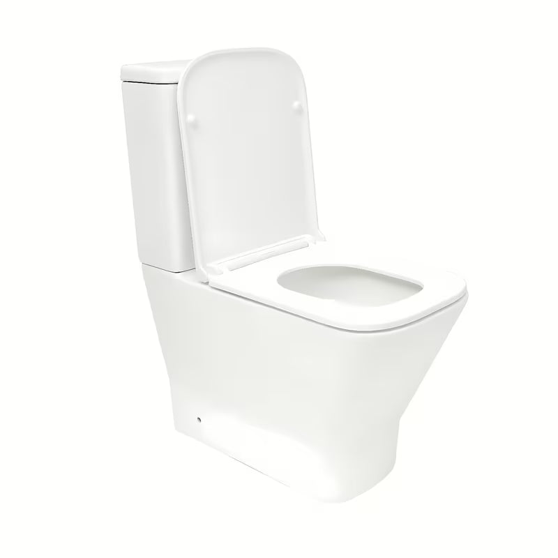 Bijeli WC monoblok SAT B-Way s vrtložnim ispiranjem, vodokotlićem i sjedalom sa mehko Zapiranje Soft Close