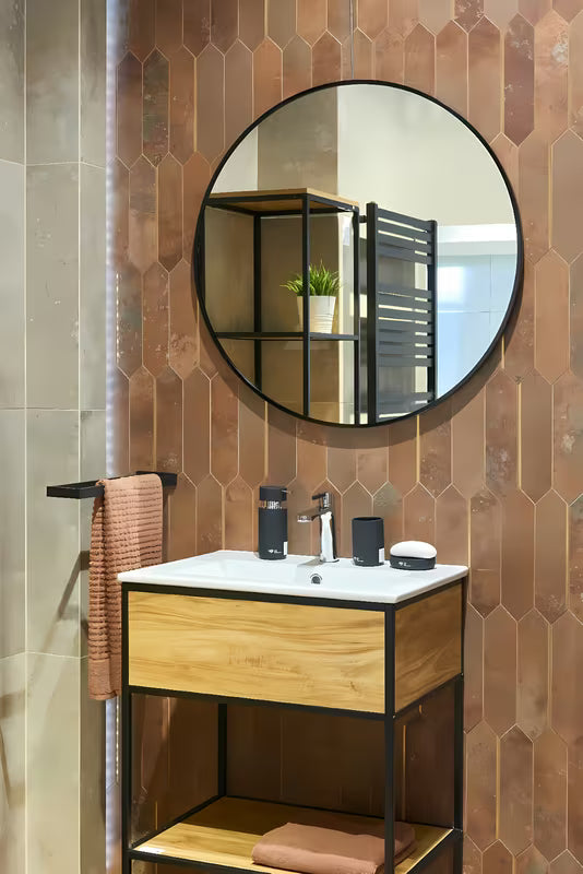 Okrugli ogledalo SAT B-Way promjera 60 cm u crnoj boji