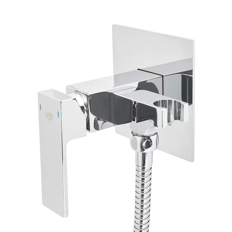 SAT Chrome podometna armatura za bide u krom izvedbi z bide prho i crijevom za tuš