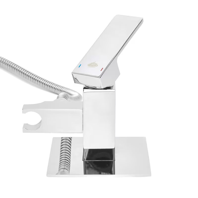 SAT Chrome podometna armatura za bide u krom izvedbi z bide prho i crijevom za tuš