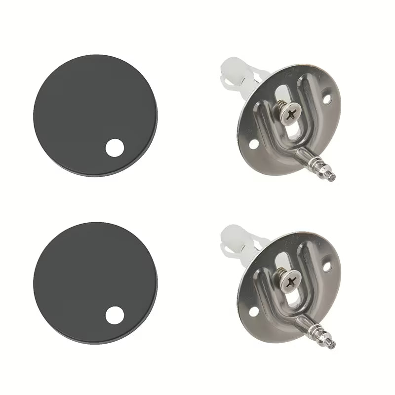 Set pričvršćenja WC sjedala SAT Brevis s pokrovnim kapicama u mat crnoj boji