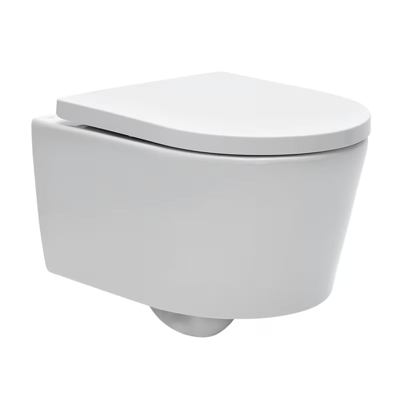 Viseča WC Školjka SAT Brevis v beli barvi s skritim pritrjevanjem in sedežem mehko Zapiranje Soft Close.