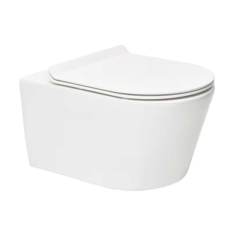 Beli viseča WC školjka SAT Brevis s skritim pritrjevanjem in sedežem z mehko Zapiranje Soft Close
