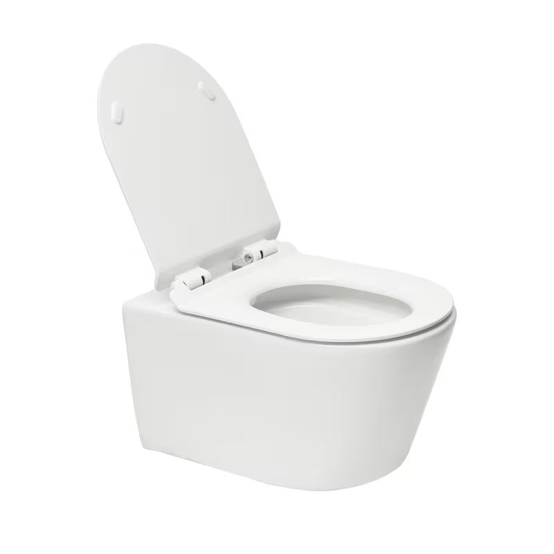 Beli viseča WC školjka SAT Brevis s skritim pritrjevanjem in sedežem z mehko Zapiranje Soft Close