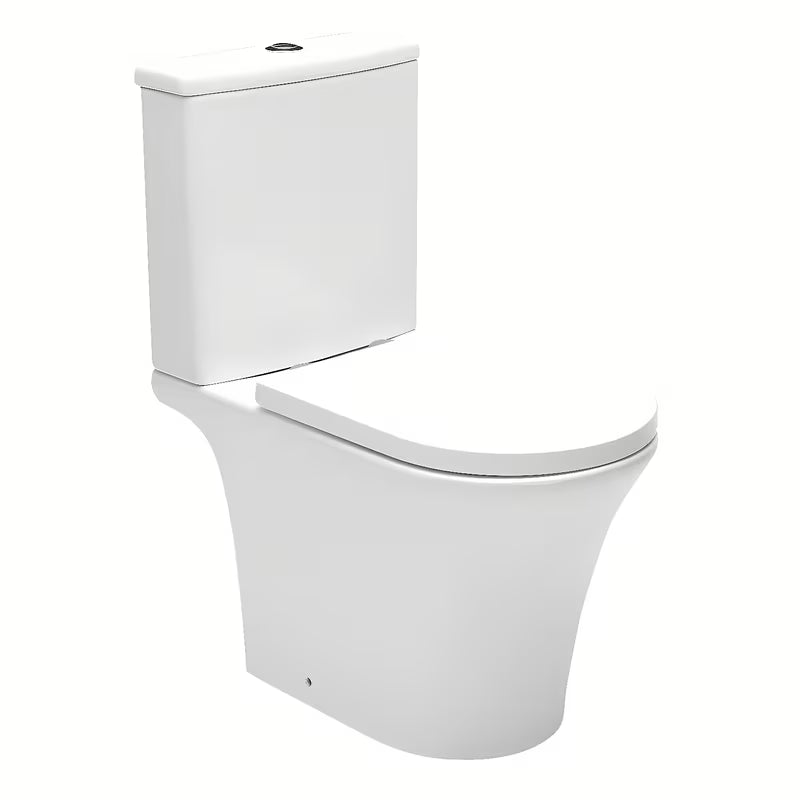 Beli samostoječi WC monoblok SAT Brevis z kotličkom, desko mehko Zapiranje Soft Close in dvojnim splakovanjem
