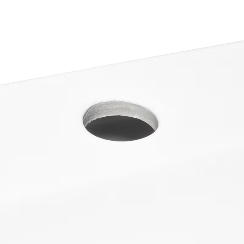 Belo keramično umivalnik SAT Brevis 43x30 cm brez preliva z odprtino pro za armaturo