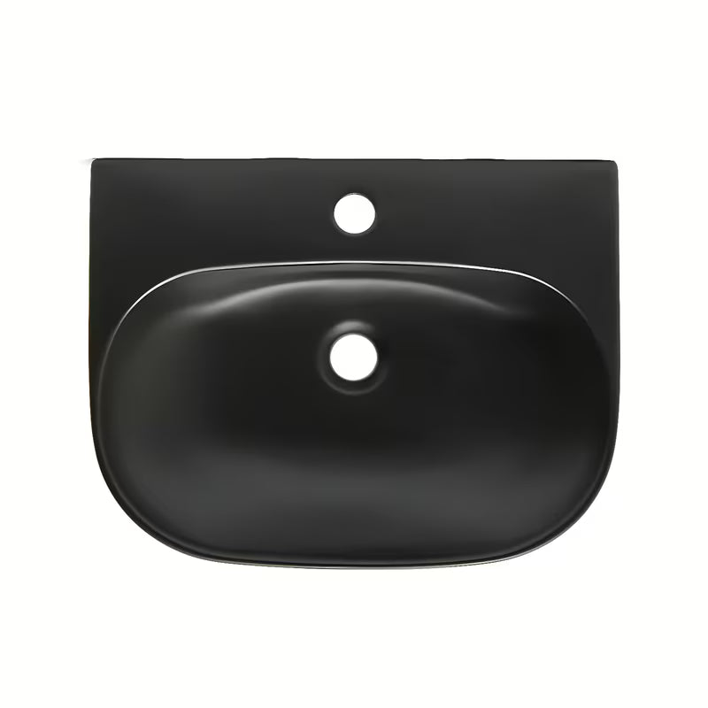SAT Brevis viseče keramični umivalnik 50 x 38,5 cm v mat črni barvi