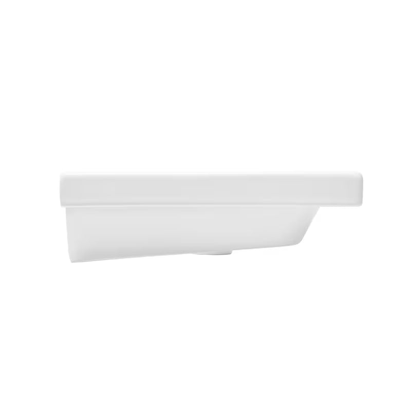 Bel viseče keramični umivalnik SAT Brevis 60x45 cm s prelivom in odprtino pro armaturo