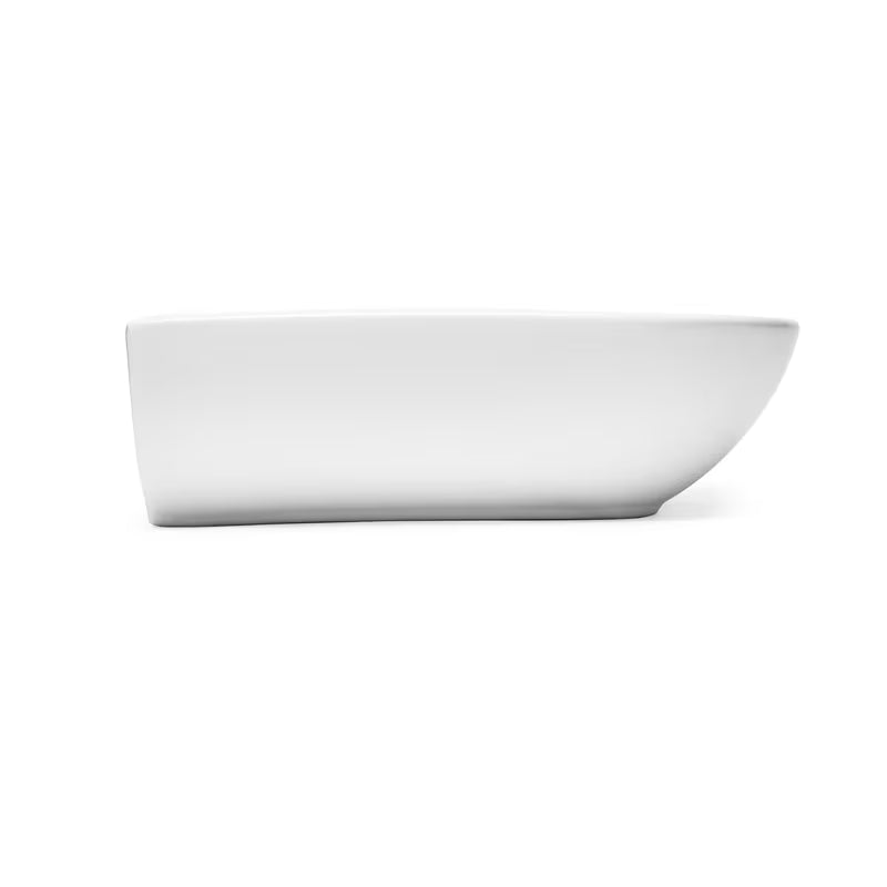 Bijeli viseče keramički umivaonik SAT Brevis 50x38,5 cm brez preliva s otvorom pro za slavinu.