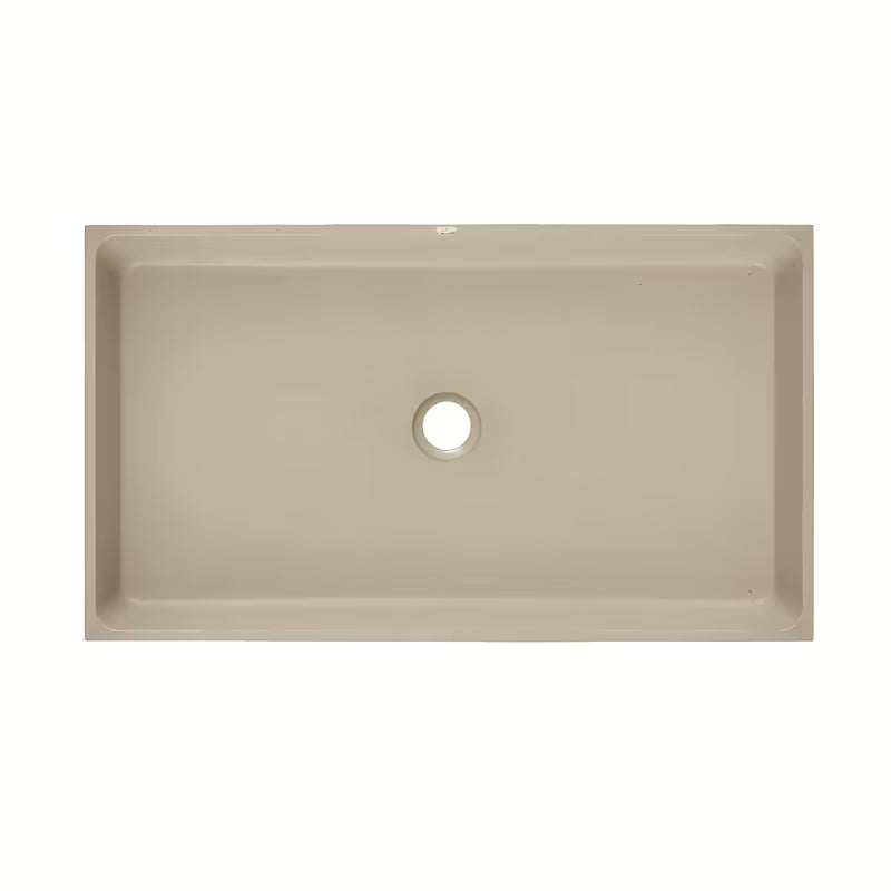 Peščeni betonski umivalnik na ploščo SAT Cemento 64x37 cm s tankimi stenami