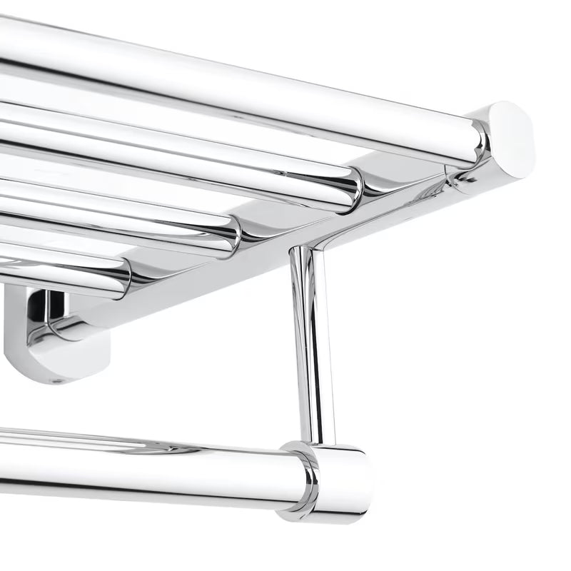 Stenska polica SAT Cube Way v izvedbi chrome za kopalnico
