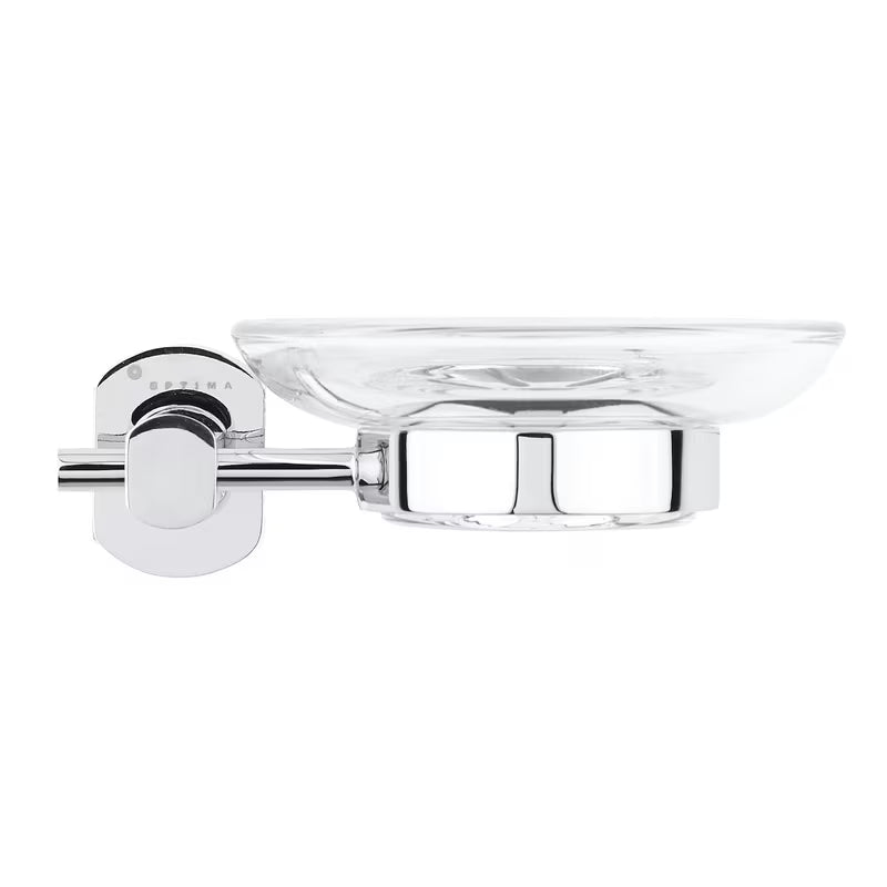 Stenska posoda za milo SAT Cube Way pro za trdo milo v izvedbi chrome
