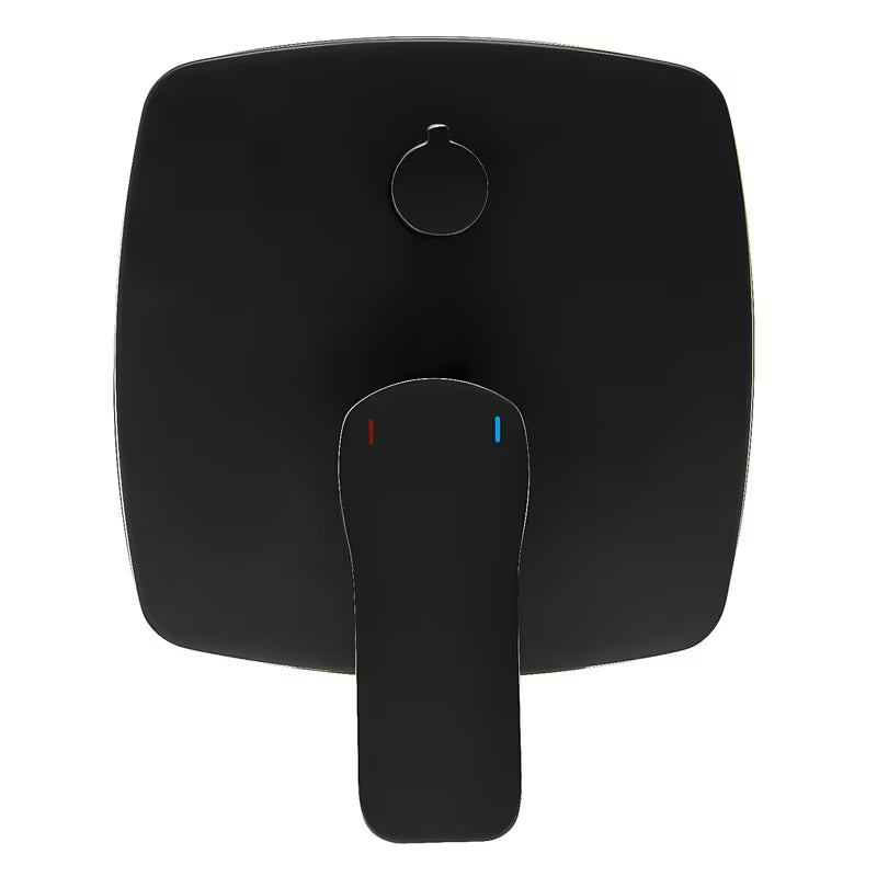 Podometna armatura za tuš SAT Cube Way u mat crnoj boji s modernim četvrtastim dizajnom