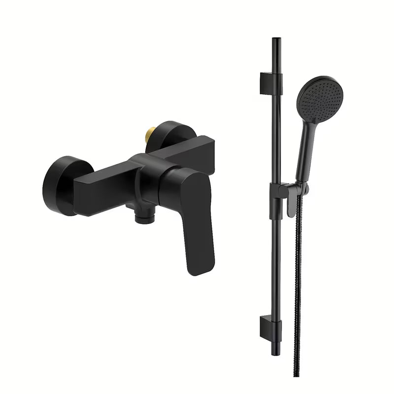 Kromirana armatura za tuš SAT Cube Way s ručicom i tuš setom