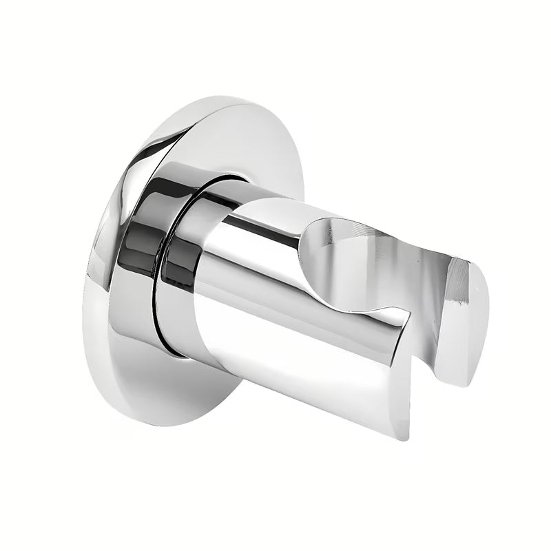 Fiksni nosilec tuš ročke SAT Dark u sjajnoj kromiranoj izvedbi pro stabilno pričvršćenje ručnog tuši.