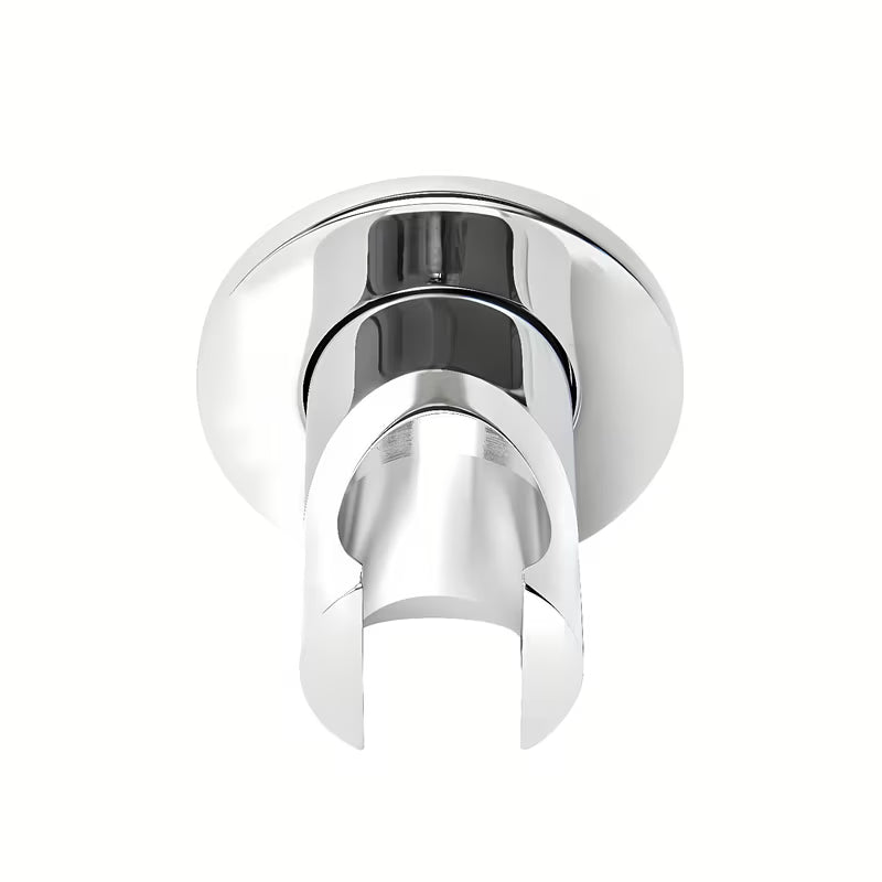 Fiksni nosilec tuš ročke SAT Dark u sjajnoj kromiranoj izvedbi pro stabilno pričvršćenje ručnog tuši.