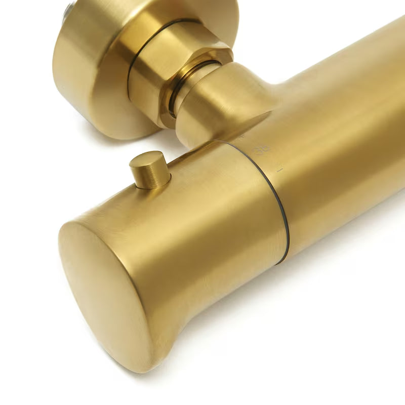 Termostatska armatura za tuš SAT Dark u mat brušenom zlatu pro za zidnu ugradnju